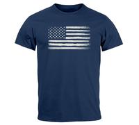 Neverless® Herren T-Shirt USA Flagge Print Retro Style Männer Fashion Streetstyle