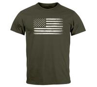 Neverless® Herren T-Shirt USA Flagge Print Retro Style Männer Fashion Streetstyle Army XL