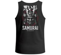 Neverless® Herren Tank-Top Backprint Samurai Japan Asiatischer Krieger Martial Style für Alltag Training Urban Looks Muskelshirt