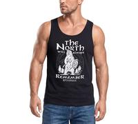 Neverless® Herren Tank-Top Bär Wiking Adventure Runen the North Natur Muskelshirt Muscle Shirt Schwarz M