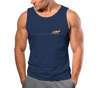 Neverless® Herren Tank-Top Fuchs Fox Wald Tiermotiv Logo Print Badge Fashion Streetstyle Muskelshirt