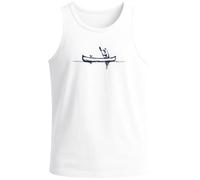 Neverless® Herren Tank-Top mit Print Bär Kanu Outdoor Design Grafikshirt Sommer Fashion Muskelshirt