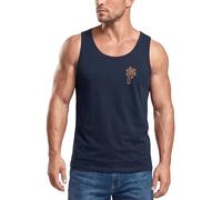 Neverless® Herren Tank-Top Palme Logo Print Sommer Badge Emblem Minimal Line Art Fashion Streetstyle Muskelshirt