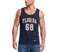 Neverless® Herren Tank-Top Print Florida 86 Trikot College Style Basketball Sport Muskelshirt Navy 3XL