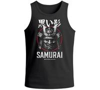 Neverless® Herren Tank-Top Samurai Japan Schriftzeichen Asian Style Grafikshirt Printshir Muskelshirt für Alltag Training Urban Looks