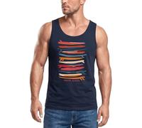 Neverless® Herren Tank-Top Surfboards South Beach California USA Sommer Surfing Motiv Fashion Muskelshirt
