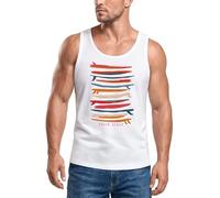 Neverless® Herren Tank-Top Surfboards South Beach California USA Sommer Surfing Motiv Fashion Muskelshirt