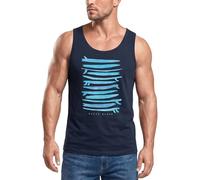 Neverless® Herren Tank-Top Surfboards South Beach California USA Sommer Surfing Motiv Fashion Muskelshirt Navy-Tuerkis S