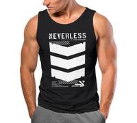 Neverless® Herren Tank-Top Techwear Trend Motive Japanese Streetstyle Military Fashion Muskelshirt schwarz L