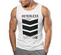Neverless® Herren Tank-Top Techwear Trend Motive Japanese Streetstyle Military Fashion Muskelshirt Weiss XXL