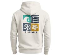 Neverless® Hoodie Backprint Herren Surfer Style Rückenaufdruck Icons Maritim Kapuzen-Pullover Männer Fashion Streetstyle Urban-Grey S