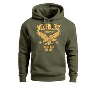Neverless® Hoodie Herren Adler Eagle Print Retro Aufdruck Vintage Design Kapuzen-Pullover Männer Fashion Streetstyle