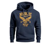 Neverless® Hoodie Herren Adler Eagle Print Retro Aufdruck Vintage Design Kapuzen-Pullover Männer Fashion Streetstyle