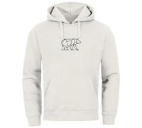 Neverless® Hoodie Herren Aufdruck Polygon Design Print Bär Bear Tiermotiv Outdoor Fashion urban-Grey XL