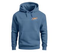 Neverless® Hoodie Herren Fuchs Fox Wald Tiermotiv Logo Print Badge Fashion Streetstyle Indigo-Blue M