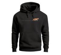 Neverless® Hoodie Herren Fuchs Fox Wald Tiermotiv Logo Print Badge Fashion Streetstyle Schwarz XS