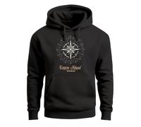 Hoodie Herren Kompass Windrose Navigator Segeln - Compass schwarz XXL