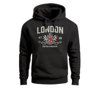 Neverless® Hoodie Herren London United Kingdom Union Jack England Print Retro Aufdruck Fashion Streetstyle