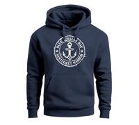 Neverless® Hoodie Herren maritimes Anker Motiv Anchor Print Vintage Stil Kapuzen-Pullover Männer