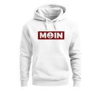 Neverless® Hoodie Herren Moin norddeutsch Morgen Anker Kapuzen-Pullover Print Männer Fashion Streetstyle Weiss XXL