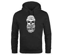 Neverless® Hoodie Herren Moin Totenkopf Anker Skull Kapuzen-Pullover Männer schwarz XXL