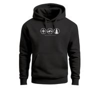 Neverless® Hoodie Herren Natur Logo Print Kapuzen-Pullover Männer Outdoor Fashion Streetstyle