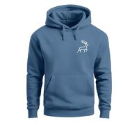 Neverless® Hoodie Herren Print Aufdruck Hirsch Wald-Tiere Kapuzen-Pullover Männer Outdoor Fashion Streetstyle