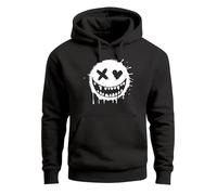 Neverless® Hoodie Herren Print Aufdruck Motiv Smiling Drip Face Männer Fashion Streetstyle
