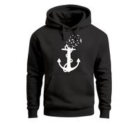 Hoodie Herren Print Aufdruck Trend Anker Vögel Motiv Norden Meer Fashion Streetstyle