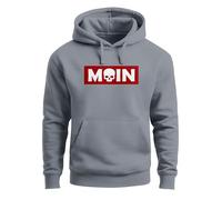 Neverless® Hoodie Herren Schriftzug Moin Skull Totenkopf Aufdruck Print Parodie Hamburg Männer Fashion Streetstyle