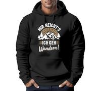 Neverless® Hoodie Herren Spruch Mir reichts ich GEH Wandern Outdoor Motiv Kapuzen-Pullover Männer Fashion schwarz 3XL