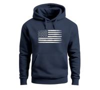 Hoodie Herren USA Flagge Print Retro Style Männer Fashion Streetstyle - USA Flag navy 4XL
