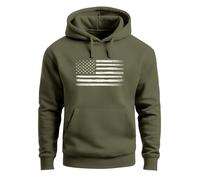 Hoodie Herren USA Flagge Print Retro Style Männer Fashion Streetstyle