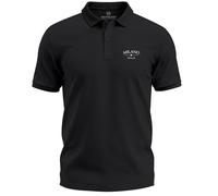 Neverless® Poloshirt Herren mit Aufdruck Milano Italia Italien Flagge - Kurzarm Polo Sommer Casual Look Modern Fit Fashion Schwarz XL