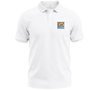 Neverless® Poloshirt Herren mit Grafik Print - Kurzarm Polo mit Sommer-Logo Casual Look Modern Fit Fashion Weiss S