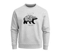 Sweatshirt Herren Bär Abenteuer Berge Wald Bear Mountains Adventure Rundhals-Pullover - Mountain Bear grau XL
