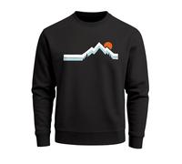Neverless® Sweatshirt Herren Berg Wandern Natur Outdoor Aufdruck Print Rundhals-Pullover Fashion Streetwear