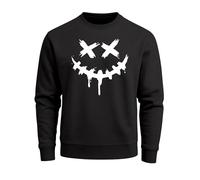 Sweatshirt Herren Drip Face Techwear Fashion Streetstyle Smiling Face Smile Trend Rundhals-Pullover Fashion - Smile Face schwarz L