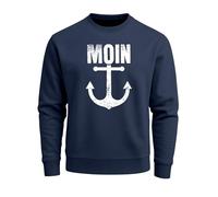 Neverless® Sweatshirt Herren Moin Anker Retro Print Aufdruck Maritim Nordisch Rundhals-Pullover Fashion Streetwear