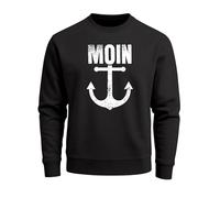Neverless® Sweatshirt Herren Moin Anker Retro Print Aufdruck Maritim Nordisch Rundhals-Pullover Fashion Streetwear
