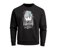 Neverless® Sweatshirt Herren Moin Kapitän Bart Anker Nordisch Hamburg Rundhals-Pullover Fashion Streetwear