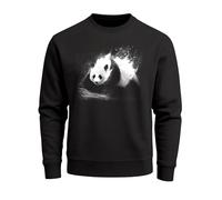 Neverless Sweatshirt Herren Panda Splash Rundhals-Pullover