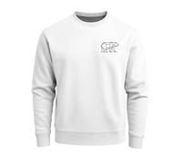 Sweatshirt Herren Print Aufdruck Bär Polygon Design Wander Outdoor Rundhals-Pullover Fashion Streetwear - Bär Lineart Polygon weiß variante 2 XL