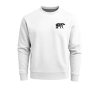 Sweatshirt Herren Print Aufdruck Bär Polygon Design Wander Outdoor Rundhals-Pullover Fashion Streetwear - Bär Lineart Polygon weiß variante 1 XL