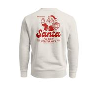 Neverless® Sweatshirt Herren Pullover Backprint Weihnachten Retro Santa Claus Fashion Streetstyle Weihnachtspullover