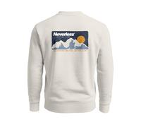 Neverless® Sweatshirt Herren Pullover mit Outdoor Backprint Bergmotiv Nature Streetwear Adventure Style Urban-Grey 3XL