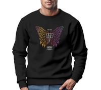 Neverless® Sweatshirt Herren Schmetterling Geometric Design Butterlfy Spruch Not The End Pullover Fashion Streetwear schwarz XXL