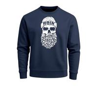 Neverless® Sweatshirt Herren Totenkopf Nordisch Moin Hamburg Dialekt Skull Anker Fashion Rundhals-Pullover Fashion Streetwear