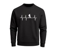 Sweatshirt Herren Wanderer Herzschlag Outdoor Natur Rundhals-Pullover Fashion Streetwear - Wanderer Herzschlag schwarz M