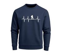 Neverless® Sweatshirt Herren Wanderer Herzschlag Outdoor Natur Rundhals-Pullover Fashion Streetwear
